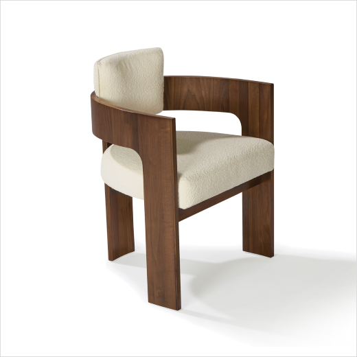 ELODIE CLUB CHAIR ON 3 DINING CHAIR